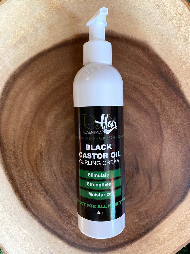 8oz Black Castor Oil Curling Cream